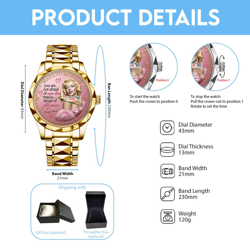 Marilyn Monroe 100th Anniversary Alloy Luxury Quartz Watch - TMTHU7941