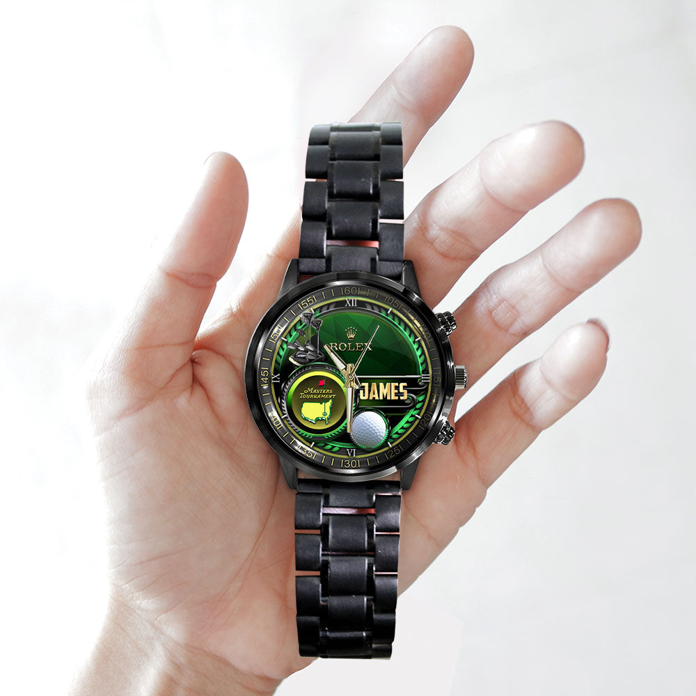 Personalized Masters Tournament x Rolex Black Stainless Steel Watch – VANDH 2768