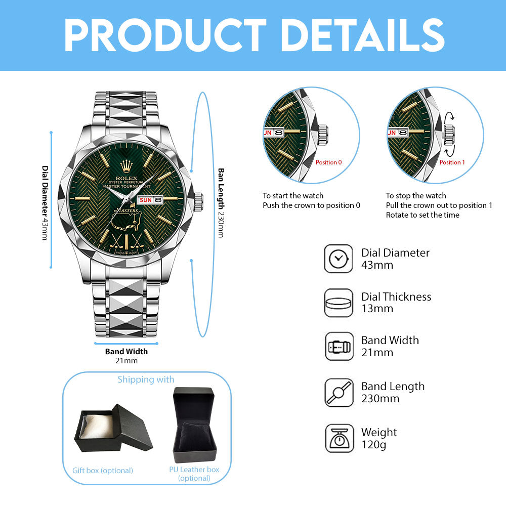 Masters Tournament x Rolex Alloy Luxury Quartz Watch – TMTHU4922
