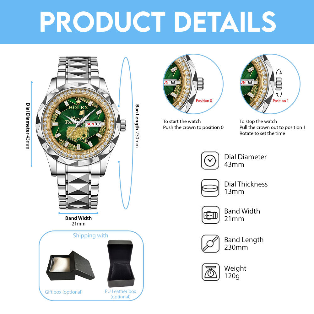Masters Tournament x Rolex Alloy Luxury Quartz Watch – GNE6187