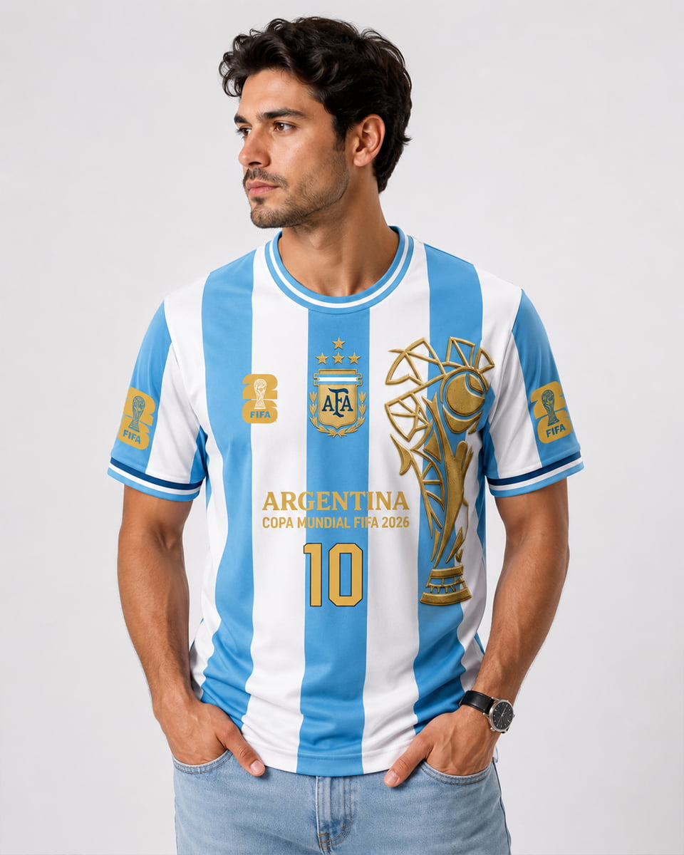 Messi Argentina World Cup Champions 2026 Shirt