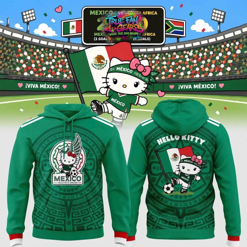 Mexico Soccer x Hello Kitty World Cup 2026 Special New Hoodie