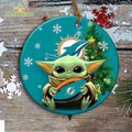 Miami Dolphins Baby Yoda Ornament Christmas Tree Decorations NFL Gifts