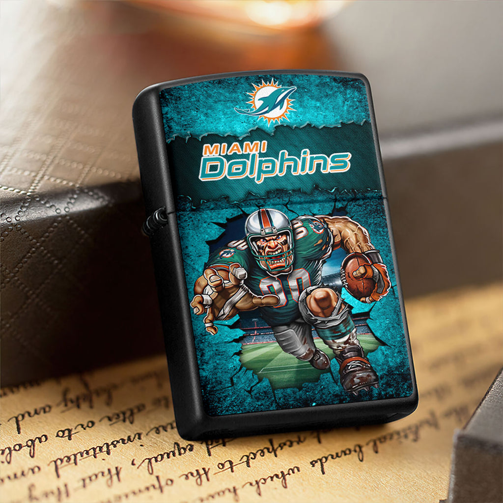 Miami Dolphins Zippo Lighter Case (No Insert) – HOATT13329