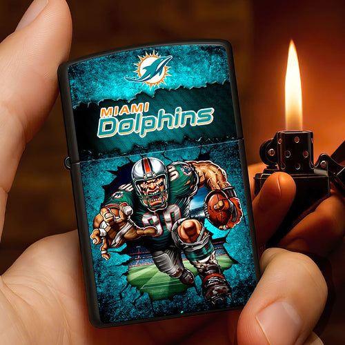 Miami Dolphins Zippo Lighter Case (No Insert) – HOATT13329