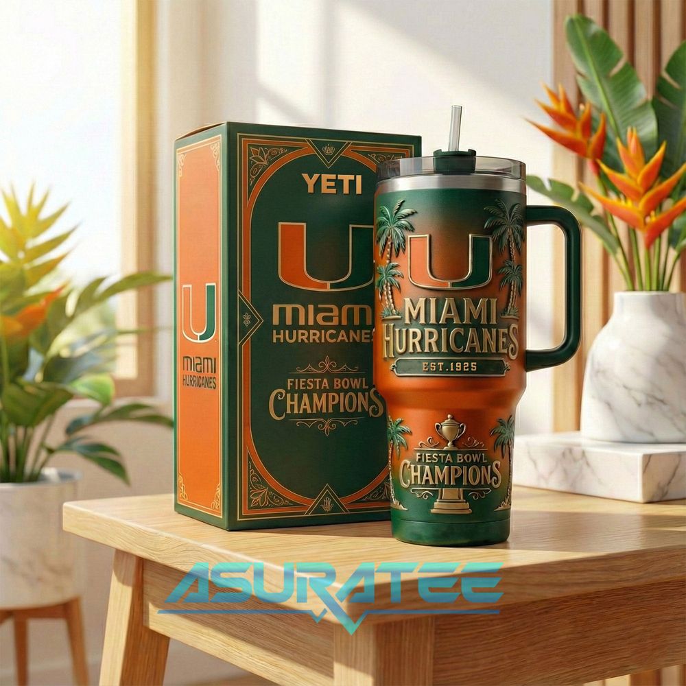 Miami Hurricanes 2026 Vrbo Fiesta Bowl Champions YETI Tumbler