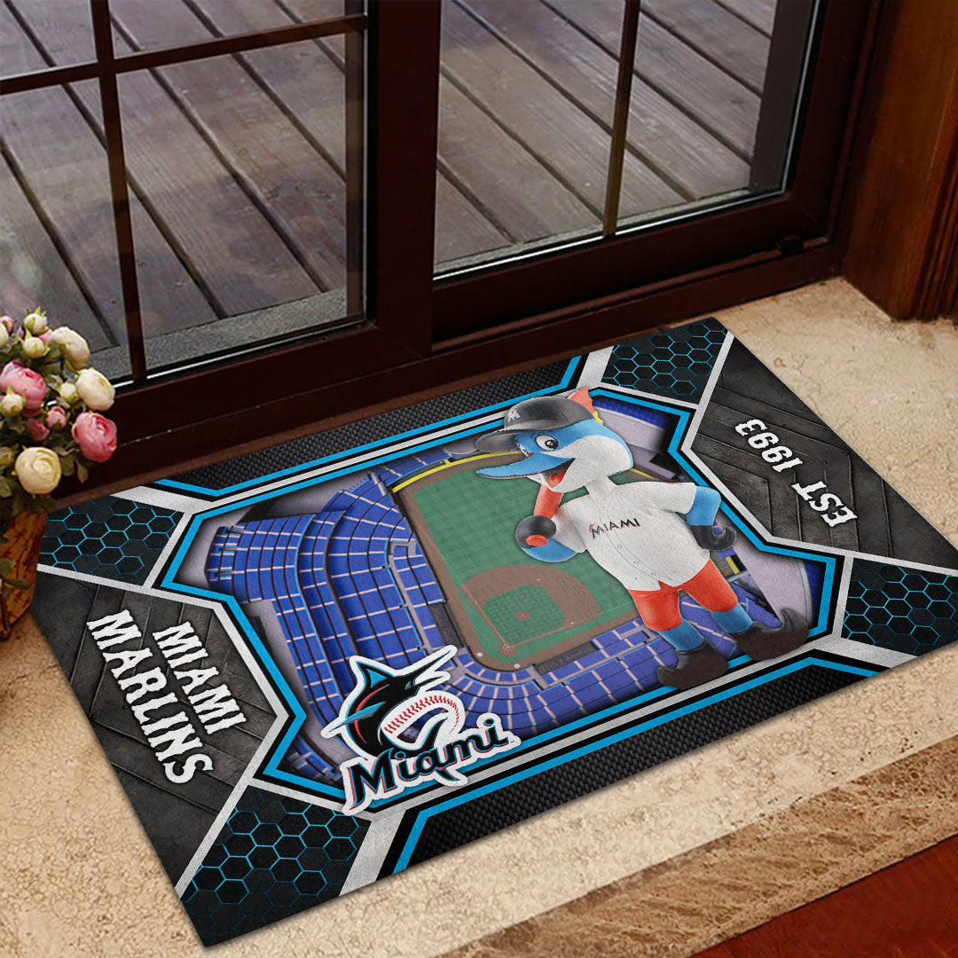 Miami Marlins Custom Doormat – HOATT13085