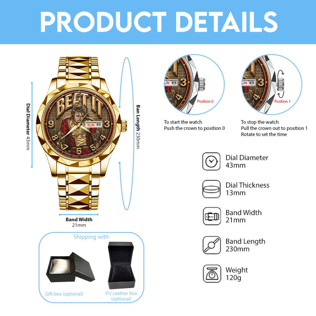 Michael Jackson Alloy Luxury Quartz Watch - TMTHU7098
