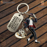 Michael Jackson The King Of Pop Iconic Era 1980s Keychain