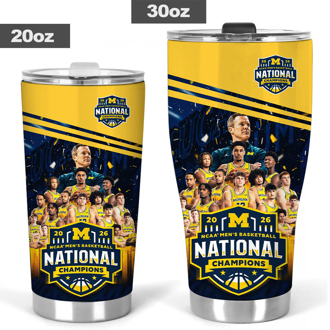 Michigan Wolverines 2026 Men's Basketball National Champions Tumbler Cup – TANTN22312