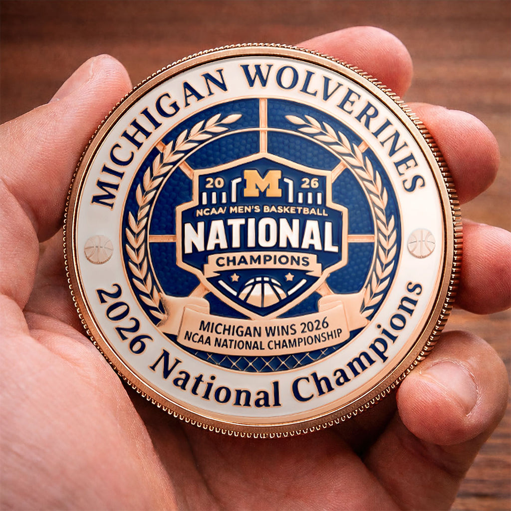 Michigan Wolverines 2026 Men's Basketball National Champions Commemorative Coin – HOATT17374