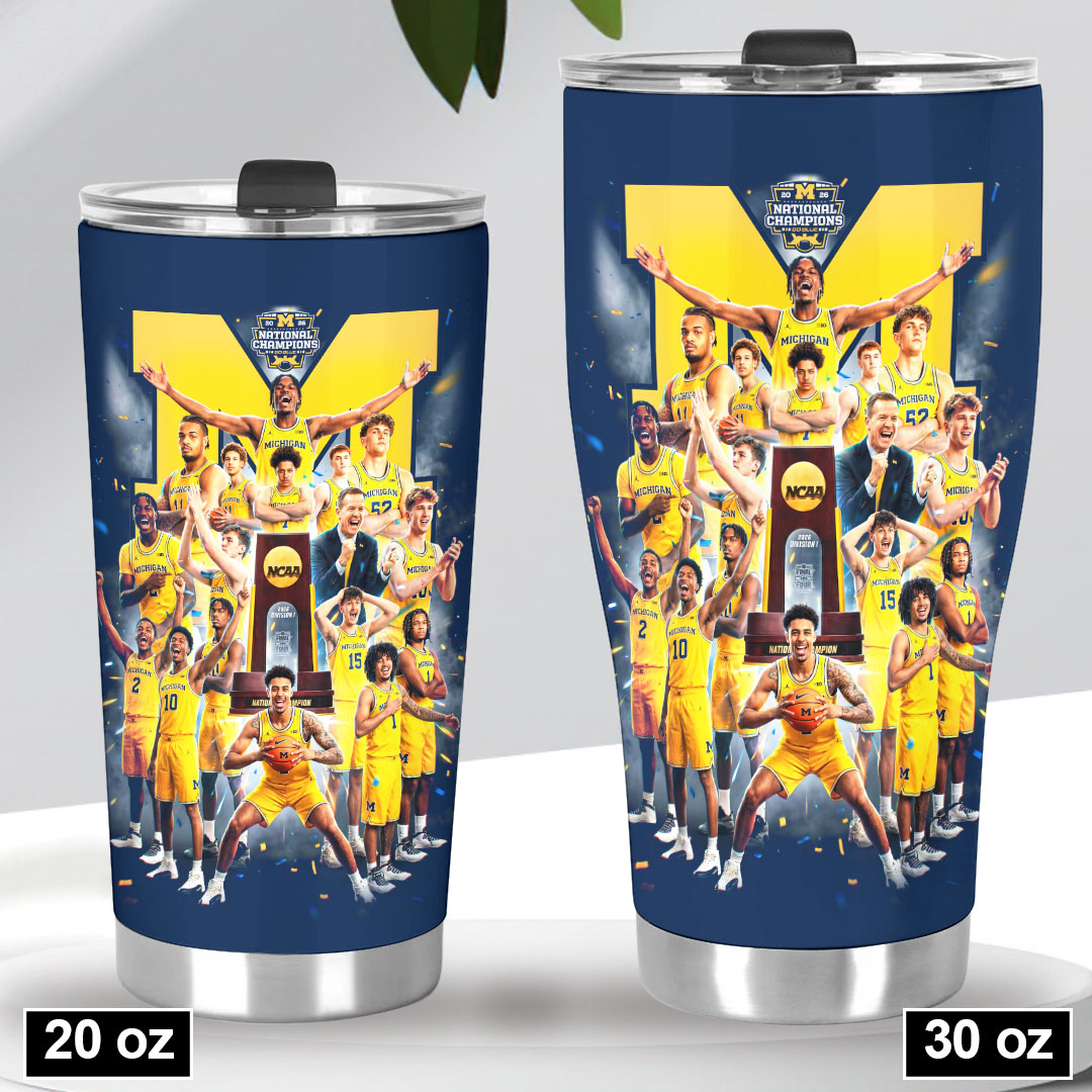 Michigan Wolverines 2026 Men's Basketball National Champions Tumbler Cup – HOATT17371