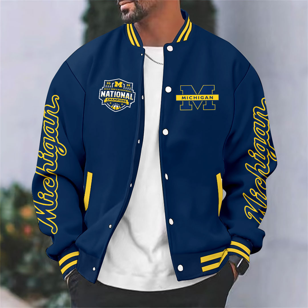 Michigan Wolverines 2026 Men's Basketball National Champions Varsity Jacket – HOATT17281