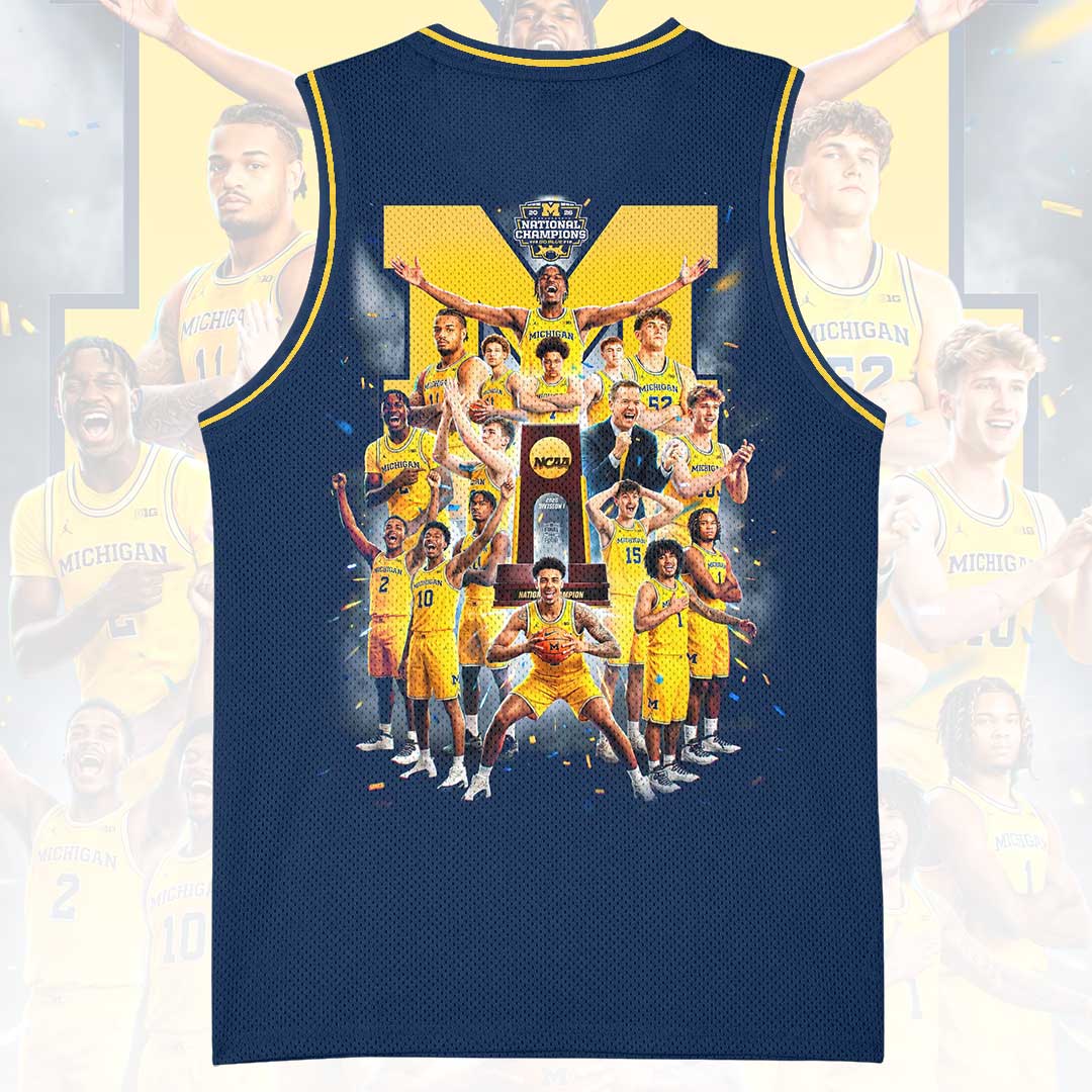 Michigan Wolverines 2026 NCAA Men's Basketball National Champions Basketball Jersey – HOATT17176