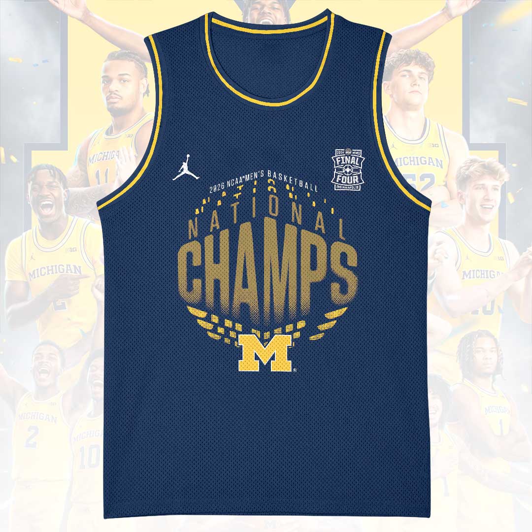Michigan Wolverines 2026 NCAA Men's Basketball National Champions Basketball Jersey – HOATT17176