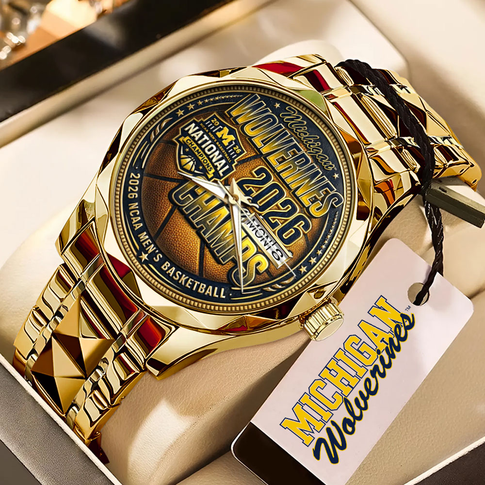 Michigan Wolverines 2026 NCAA Men's Basketball National Champs Alloy Luxury Quartz Watch – TMTHU5026