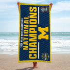 Michigan Wolverines 2026 NCAA Men's Basketball National Champs Rectangle Beach Towel – TMTHU4965