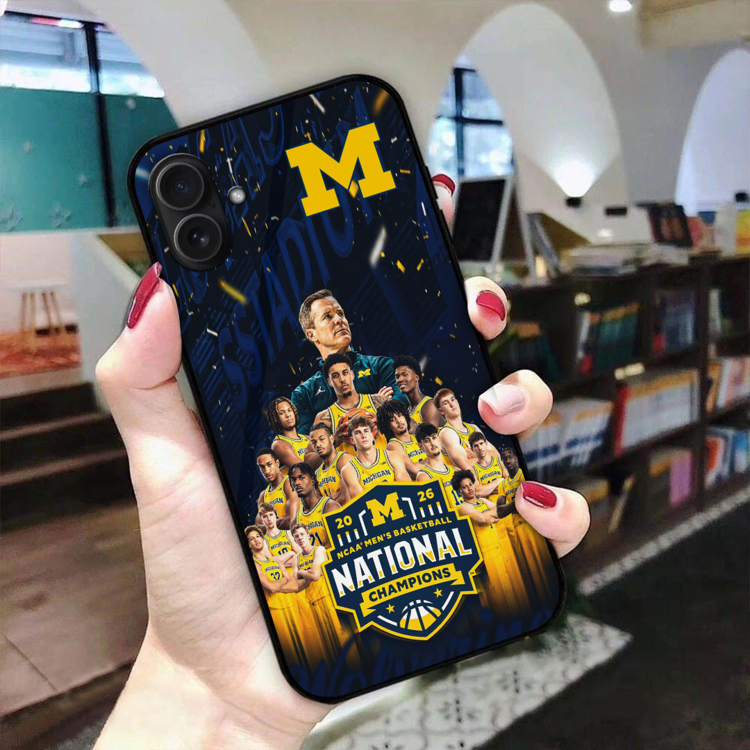 Michigan Wolverines 2026 NCAA Men's Basketball National Champions Phone Case – TMTHU4950