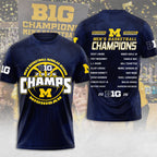 Michigan Wolverines Men's Basketball 2026 Big Ten Champions 3D Apparel – MAITM14907