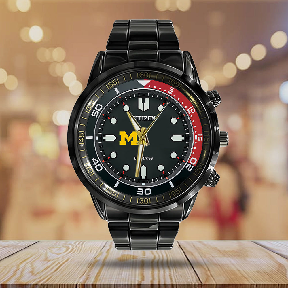 Michigan Wolverines Men's Basketball Black Stainless Steel Watch – TMTHU5084