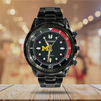 Michigan Wolverines Men's Basketball Black Stainless Steel Watch – TMTHU5084