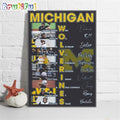 Michigan Wolverines Softball 2024 Women’s Team Line Up Stars Signatures Wall Art Poster Canvas