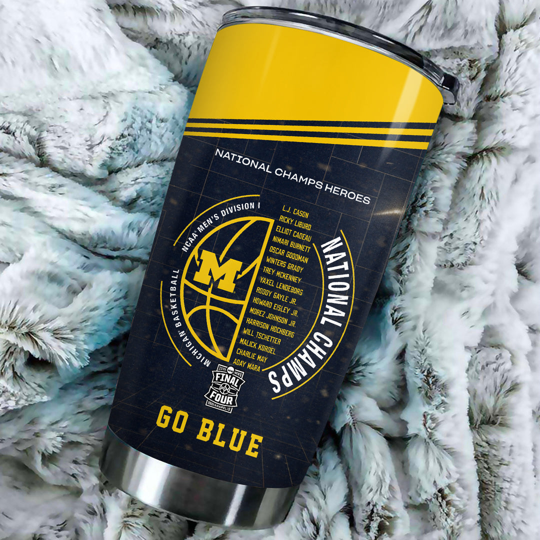 Michigan Wolverines 2026 Men's Basketball National Champions Tumbler Cup – HOATT17324