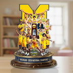 Michigan Wolverines Men's Basketball Custom Shape Acrylic Plaque – GNE5992