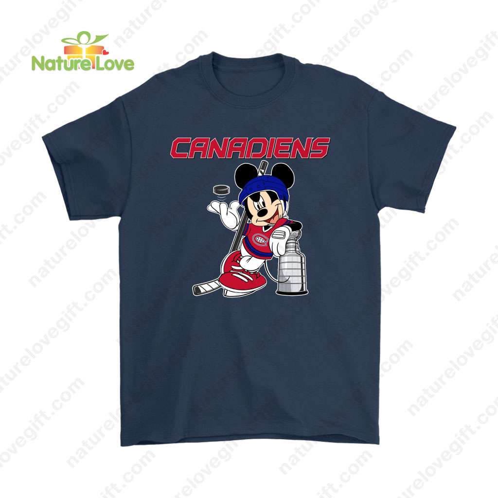 Mickey Montreal Canadiens With The Stanley Cup Hockey NHL Shirt