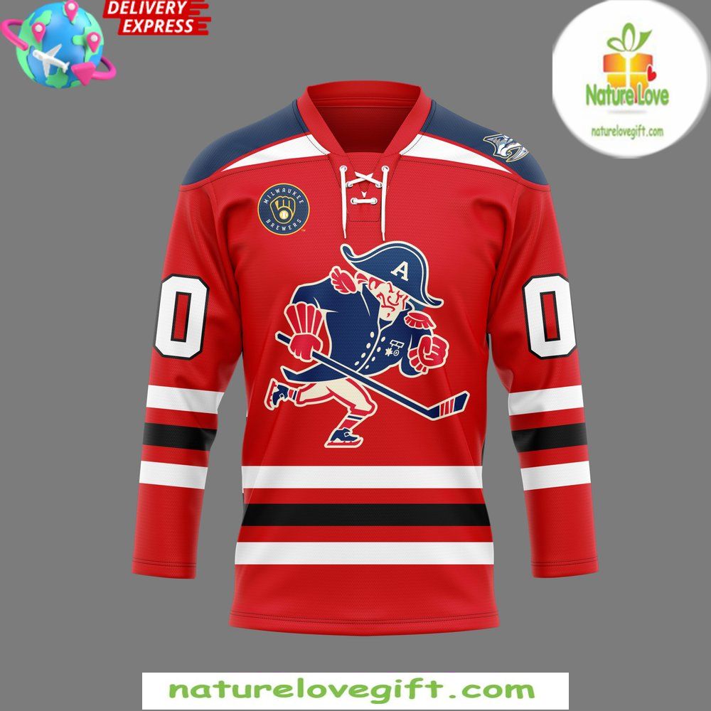 Milwaukee Admirals 2026 Red Alternate Hockey Jersey