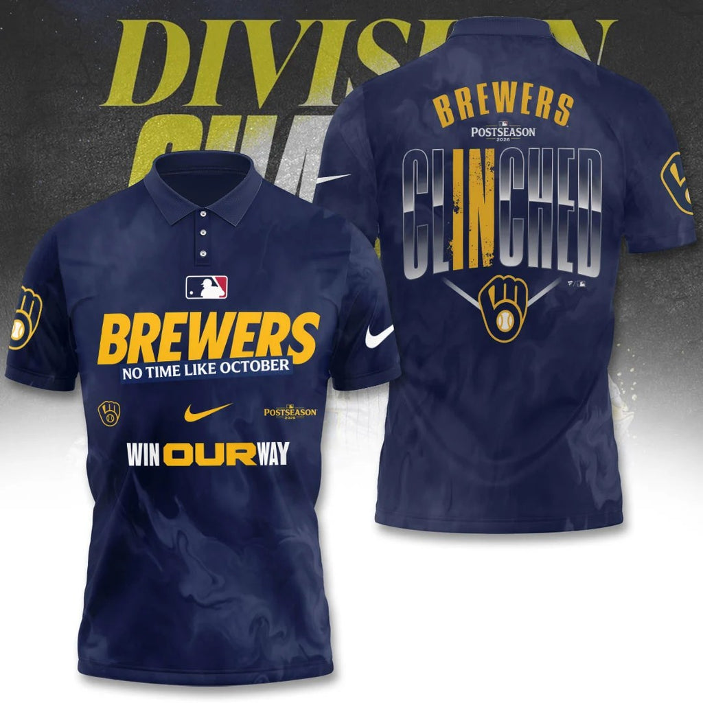 Milwaukee Brewers 2026 NL Central Division Champions 3D Apparel – TANTN25611