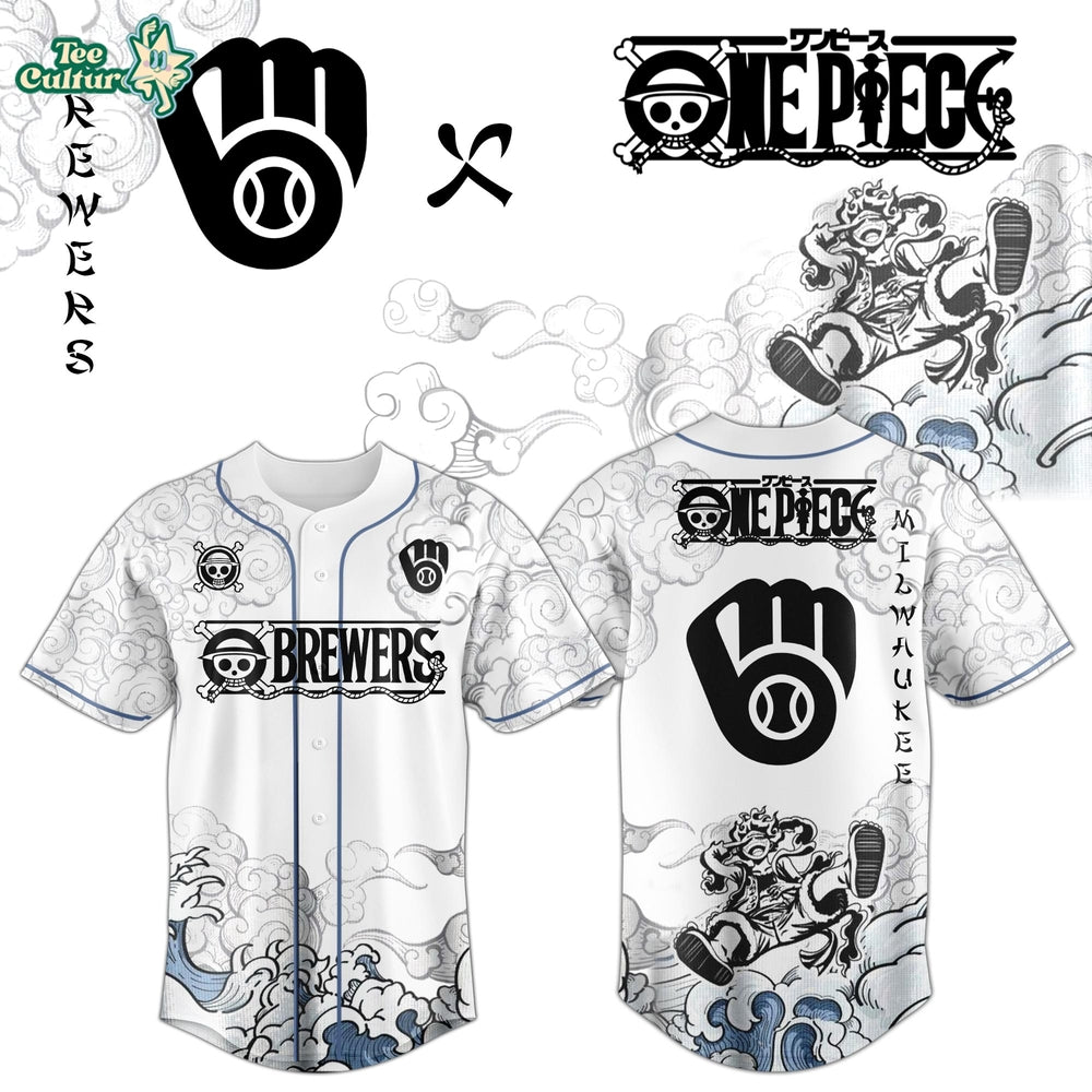 Milwaukee Brewers x One Piece Jersey 2026 Luffy Gear 5