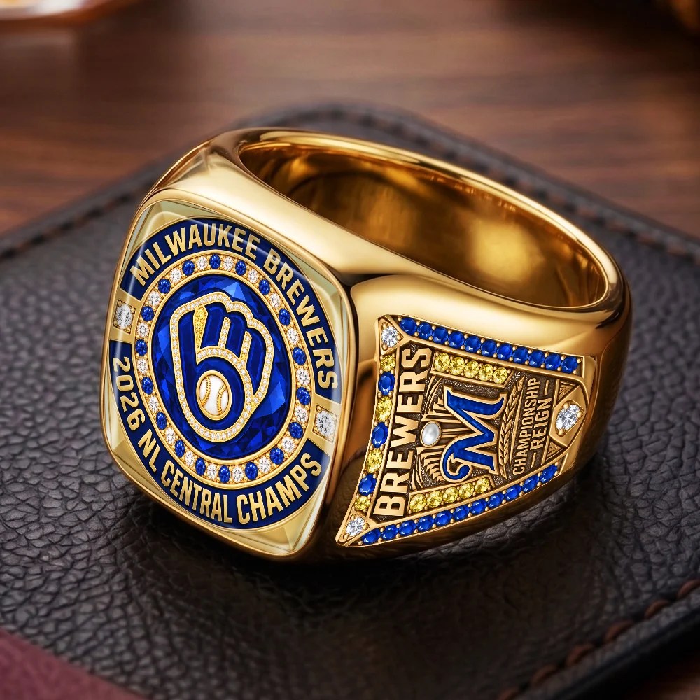 Milwaukee Brewers 2026 NL Central Division Champions 3D Engraved Ring – TANTN25618