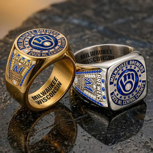 Milwaukee Brewers 2026 NL Central Division Champions 3D Engraved Ring – TANTN25618