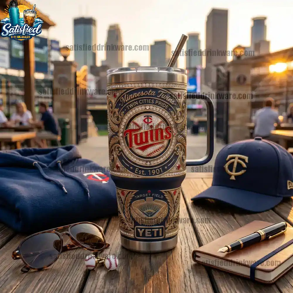 Minnesota Twins 40oz With Handle Yeti Tumbler
