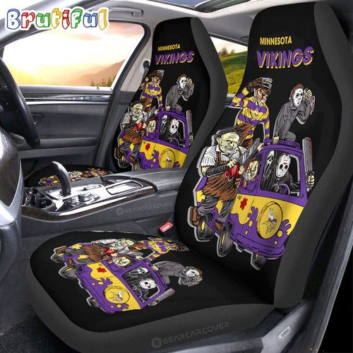 Minnesota Vikings Horror Characters Essential Halloween Car Seat Covers
