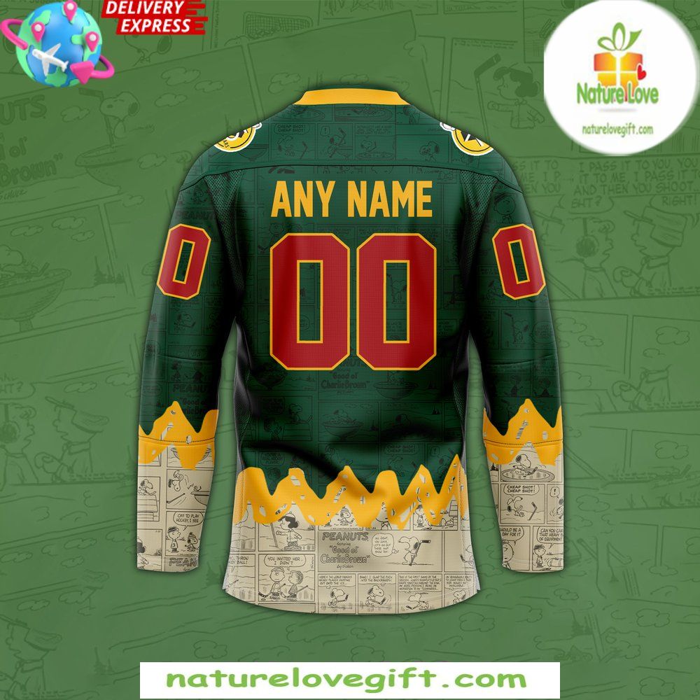 Peanuts 75th Anniversary Minnesota Wild Hockey Jersey
