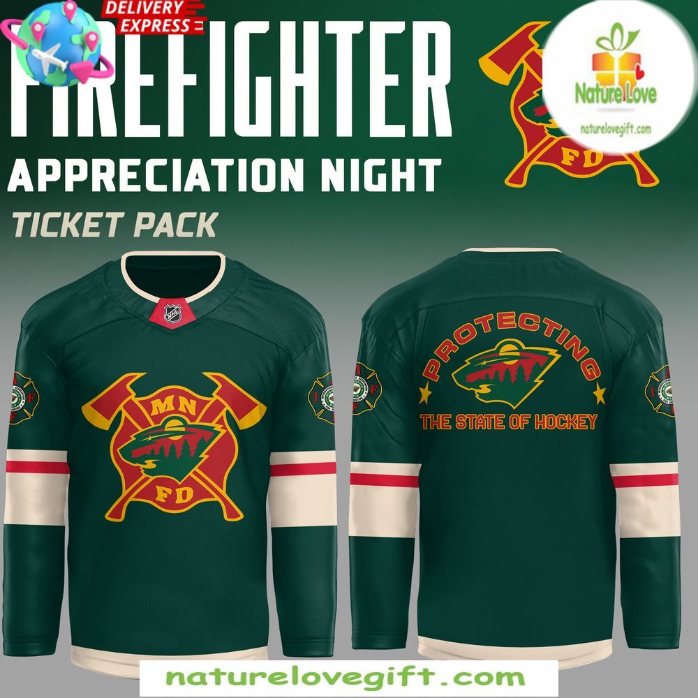 Minnesota Wild Hockey Jersey Firefighter Appreciation Night
