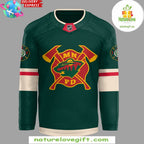 Minnesota Wild Hockey Jersey Firefighter Appreciation Night
