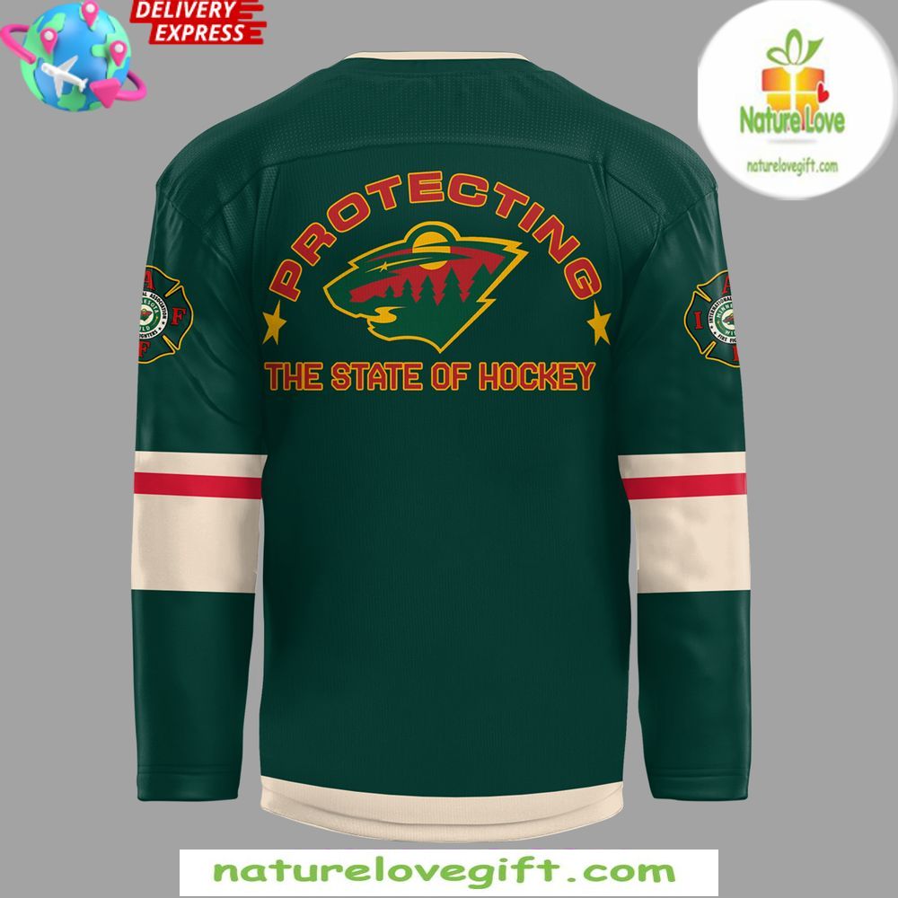 Minnesota Wild Hockey Jersey Firefighter Appreciation Night