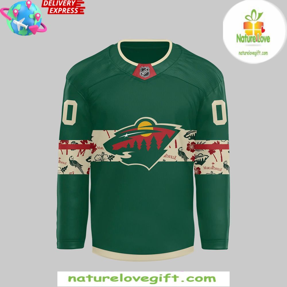 Minnesota Wild Hockey Jersey Margaritaville Night Special Edition