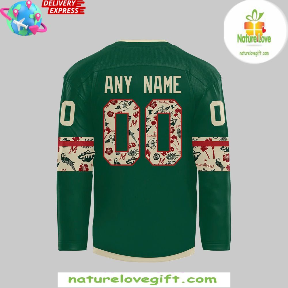 Minnesota Wild Hockey Jersey Margaritaville Night Special Edition