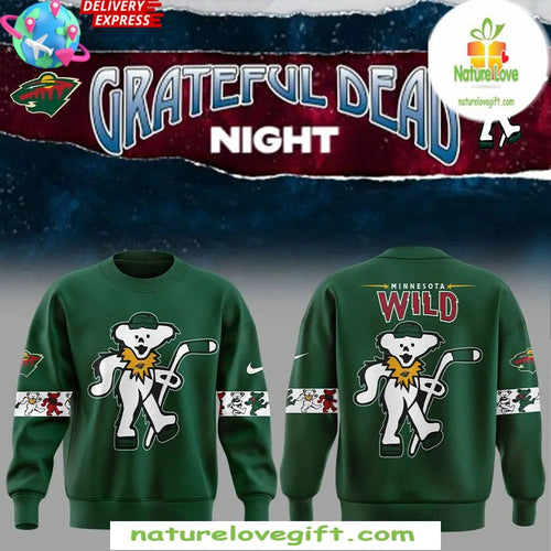 Grateful Dead Minnesota Wild Green Sweatshirt Special Edition