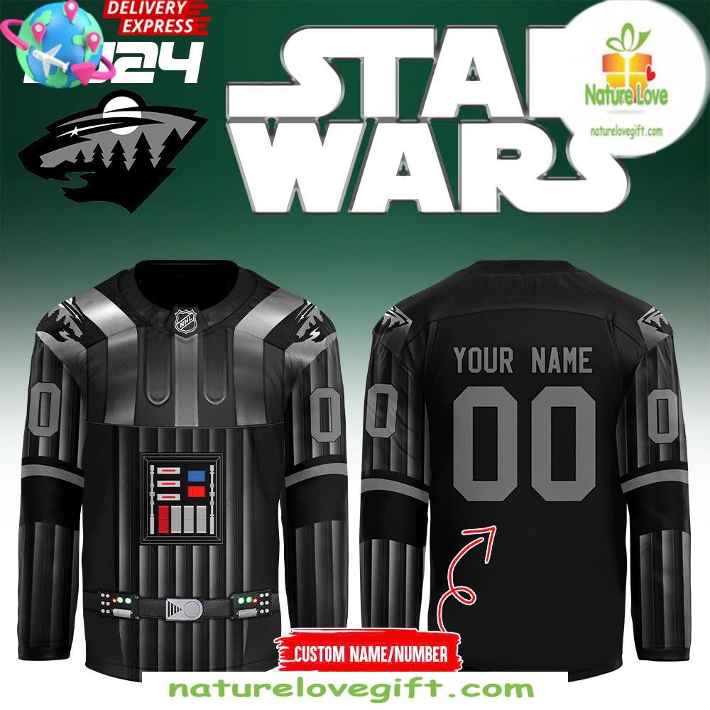 Minnesota Wild Star Wars Night 2026 Black Hockey Jersey