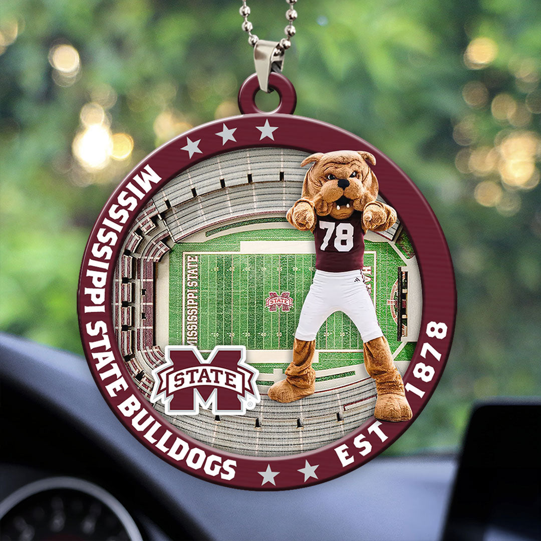 Mississippi State Bulldogs Football Custom shape 2-sided Acrylic Car Ornament – HOATT13132