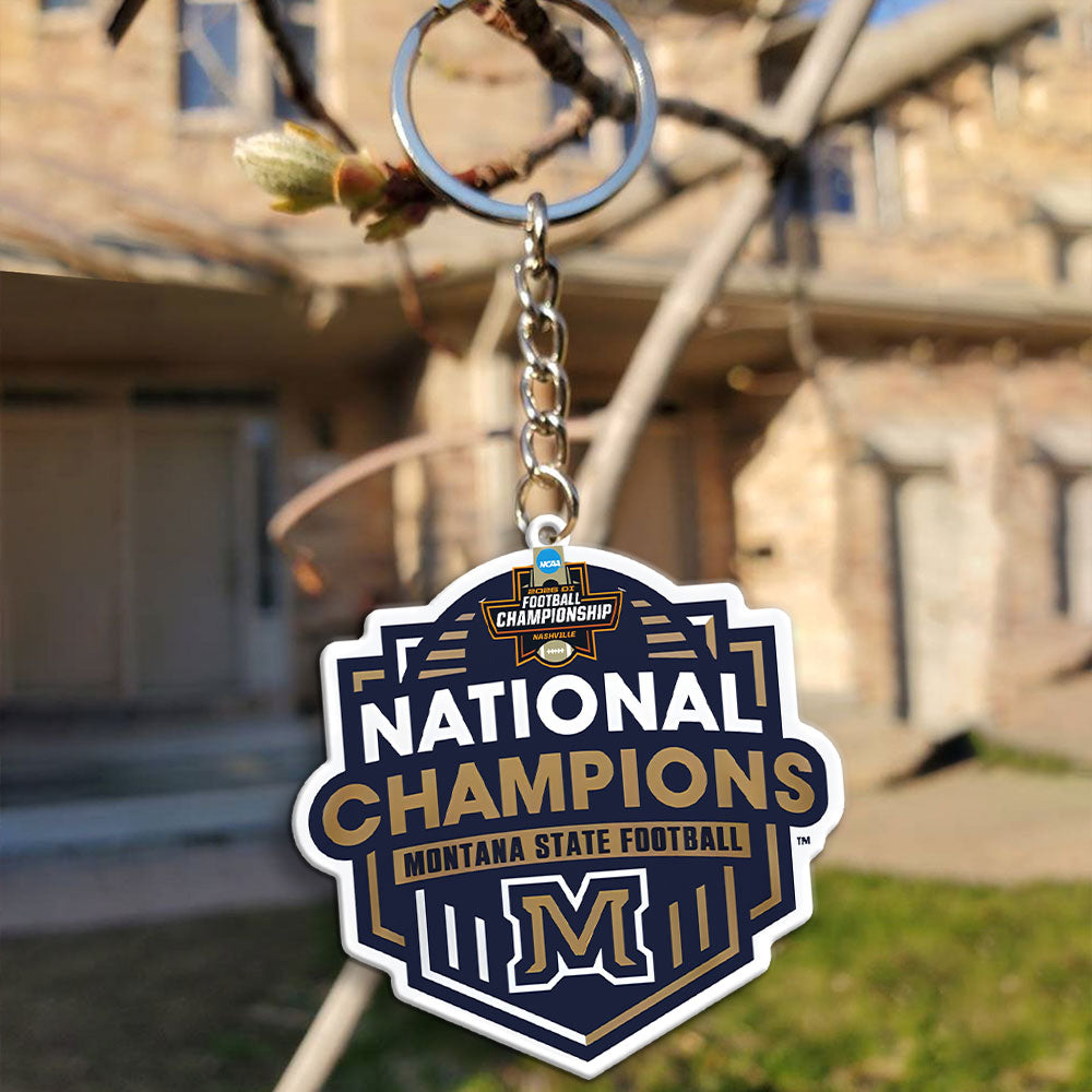 Montana State Bobcats Football 2025 National Champions Custom Shape 2-sided Keychain – MAITM14867
