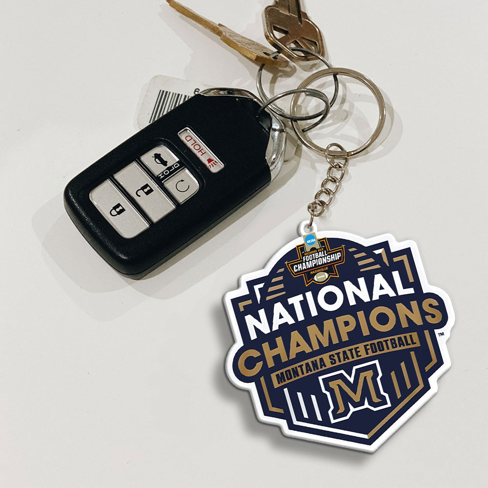 Montana State Bobcats Football 2025 National Champions Custom Shape 2-sided Keychain – MAITM14867