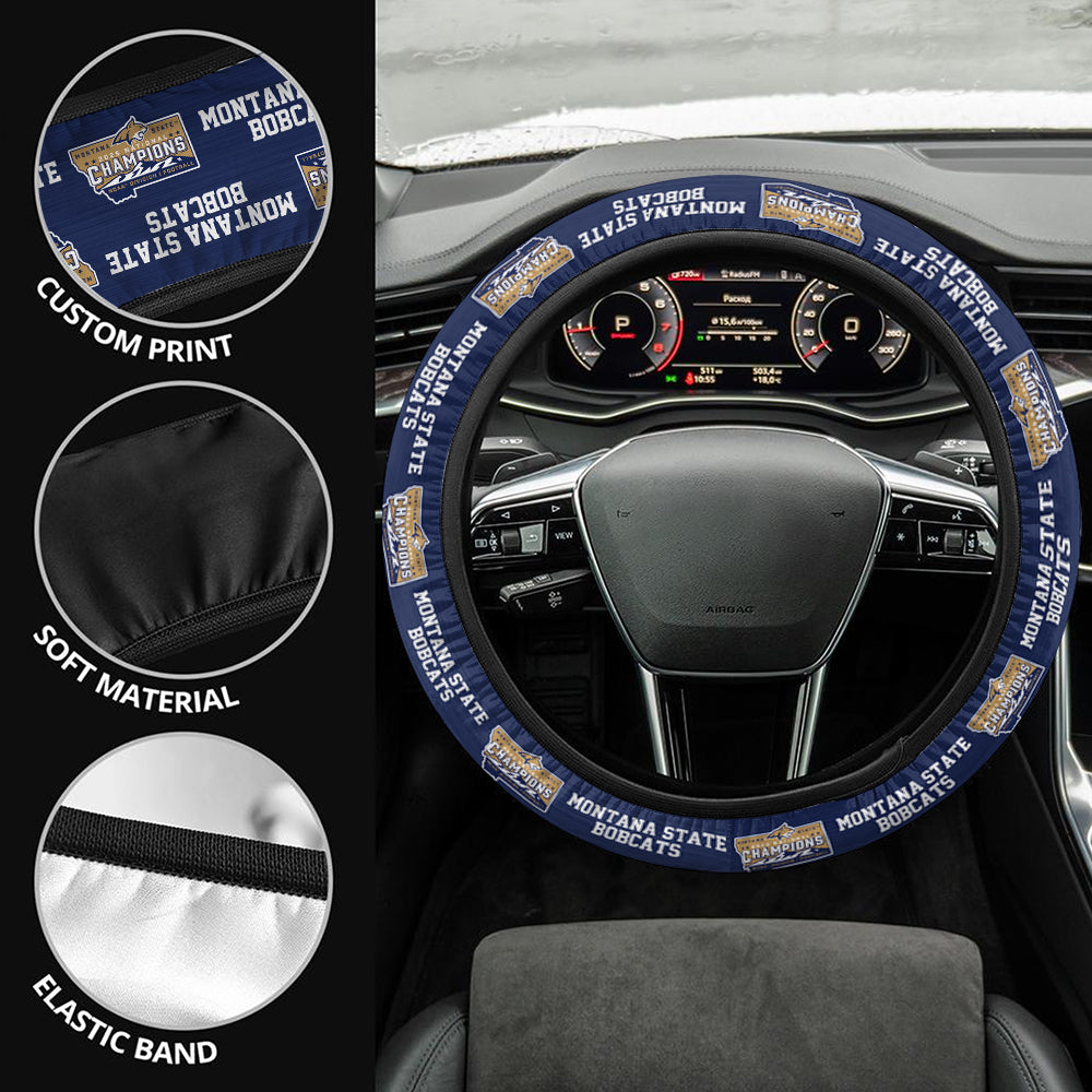 Montana State Bobcats Football 2025 National Champions Steering Wheel Cover – MAITM14783