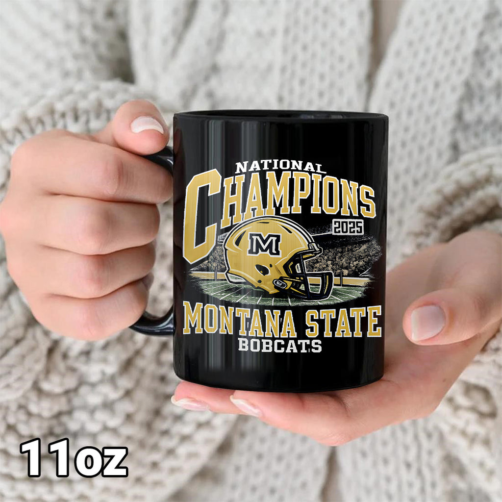 Montana State Bobcats Football 2025 National Champions Ceramic Mug – MAITM14588