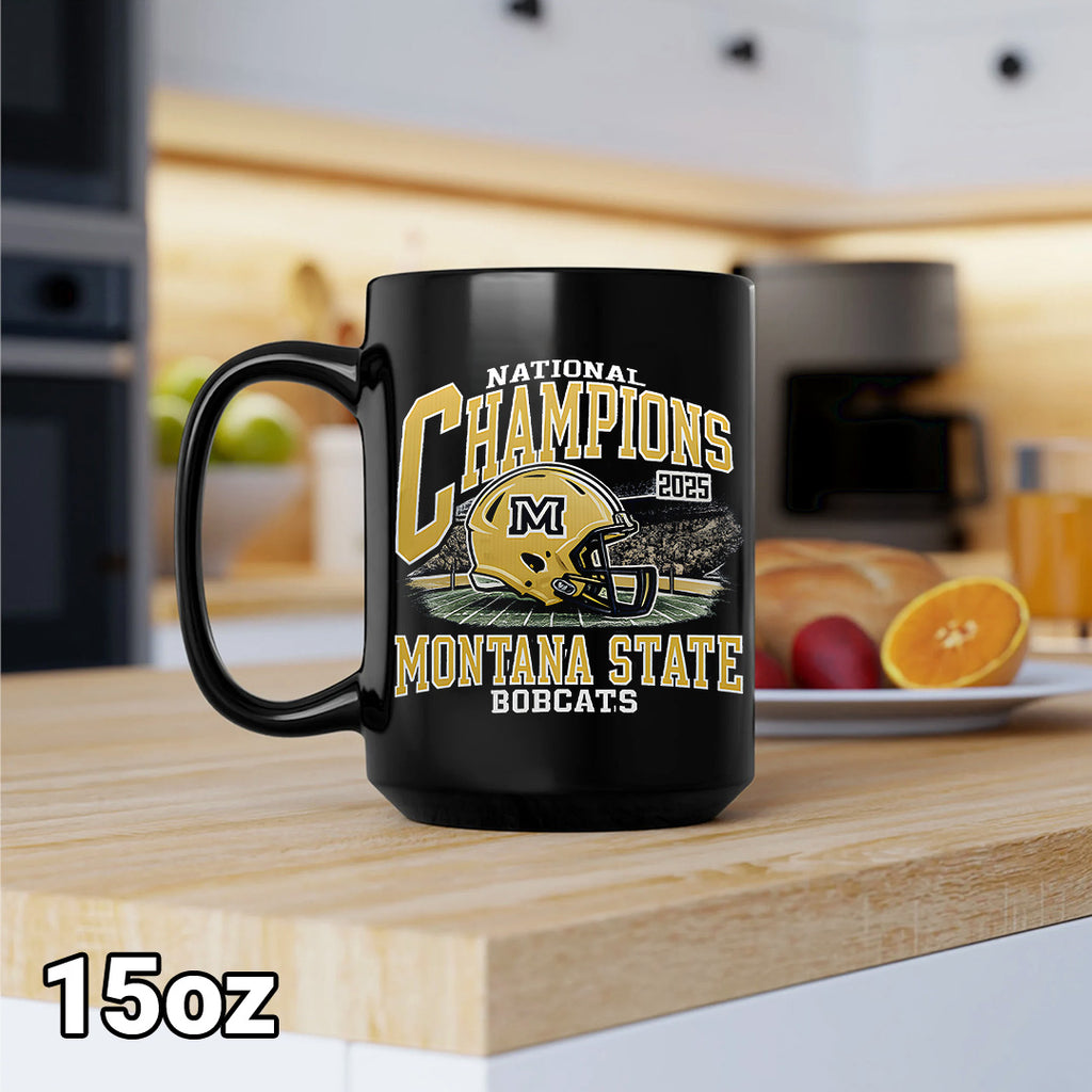 Montana State Bobcats Football 2025 National Champions Ceramic Mug – MAITM14588